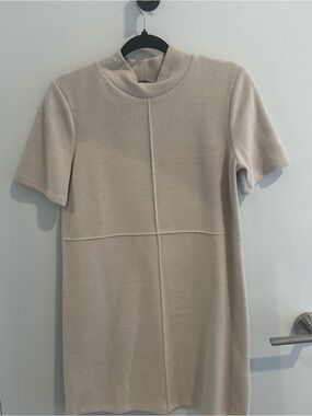 Zara Cream Ribbed Knit Sweater